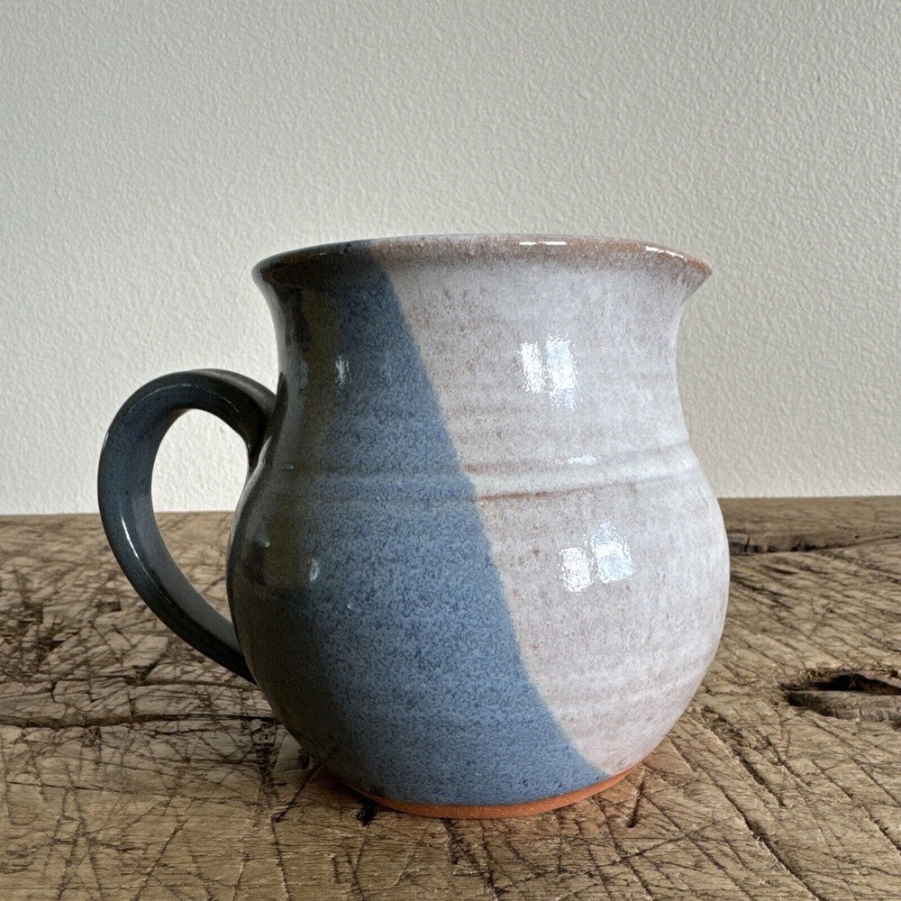 Richard Fisher Creamer Pitcher Studio Art Pottery Farmhouse Blue Niagara Falls